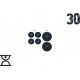 Набор блинов 30кг (4х2.5 и 2х10) на гриф 25,30,50 мм