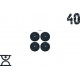 Набор блинов 40 кг (4x10) на гриф 25,30.50 мм