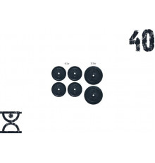 Набір млинців 40 кг (4x5 та 2x10) на гриф 25,30,50 мм