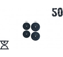Набор блинов 50 кг (2x10 и 2x15) на гриф 25,30.50 мм