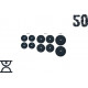 Набор блинов 50 кг (4x2.5, 4x5, 2x10) на гриф 25,30.50 мм