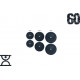 Набор блинов 60 кг (2x5, 2x10, 2x15) на гриф 25.30.50 мм
