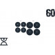Набор блинов 60 кг (4x5 и 4x10) на гриф 25,30,50 мм
