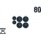 Набор блинов 80 кг (2x5, 2x15, 2x20) на гриф 25,30,50 мм