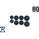 Набор блинов 80 кг (2x5, 4x10, 2x15) на гриф 25,30,50 мм