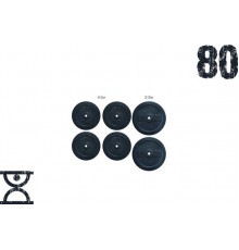 Набір млинців 80 кг (4x10 та 2x20) на гриф 25,30,50 мм