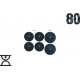 Набор блинов 80 кг (4x10 и 2x20) на гриф 25,30,50 мм