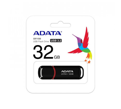 Флеш-накопичувач ADATA USB 3.2 UV150 32Gb Black (AUV150-32G-RBK)
