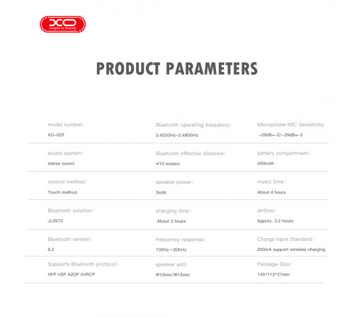 Бездротові навушники XO G31 Xinglu