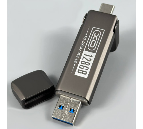 USB флеш XO DK08 128Gb USB3.2+Type-C Швидкісна