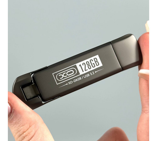 USB флеш XO DK08 128Gb USB3.2+Type-C Швидкісна