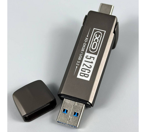 USB флеш XO DK08 512Gb USB3.2+Type-C Швидкісна