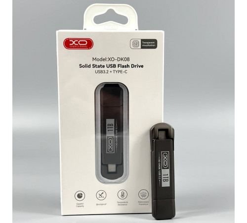 USB флеш XO DK08 1TB USB3.2+Type-C Швидкісна