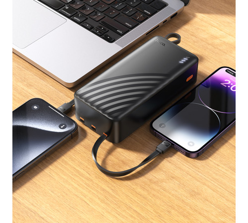 УМБ Power Bank Hoco J146B Night tide 30000mAh 2A (with cable Type-C+Micro+Lightning+USB)