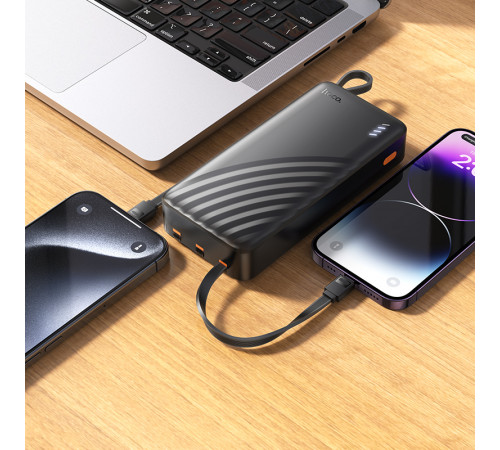 УМБ Power Bank Hoco J146A Night tide 20000mAh 2A (with cable Type-C+Micro+Lightning+USB)