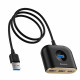 USB-хаб Baseus Square round 4 in 1 USB HUB Adapter(USB3.0 TO USB3.0*1+USB2.0*3) 1m Black (CAHUB-AY01)