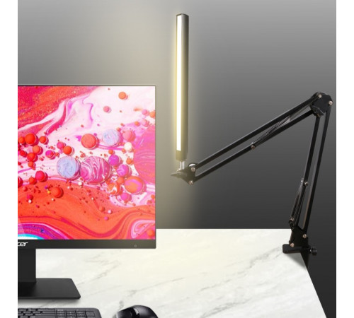 Настільна лампа на струбцині 3000-6500К від USB (3 режими світіння)