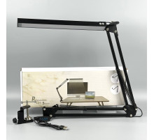 Настільна лампа на струбцині 3000-6500К від USB (3 режими світіння)