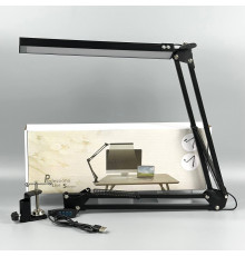 Настільна лампа на струбцині 3000-6500К від USB (3 режими світіння)