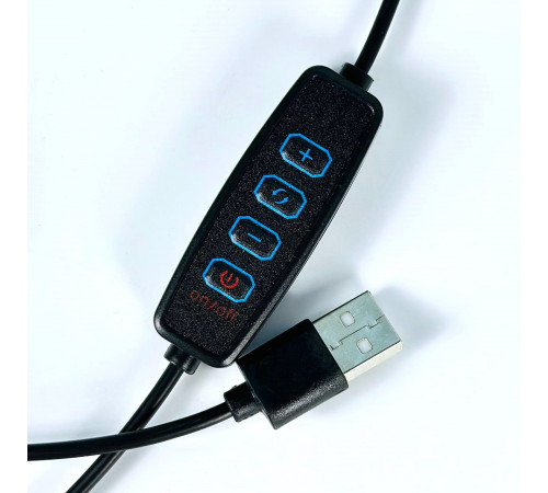 Настільна лампа на струбцині 3000-6500К від USB (3 режими світіння)