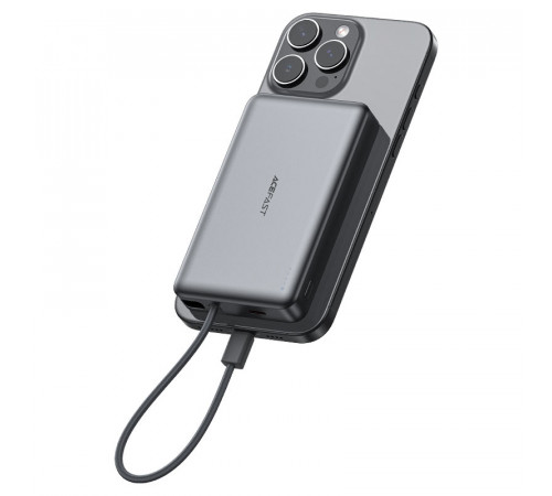 УМБ Power Bank AceFast M18 10000mAh PD20W (22.5W) з бездротовою зарядкою (with cable Type-C)