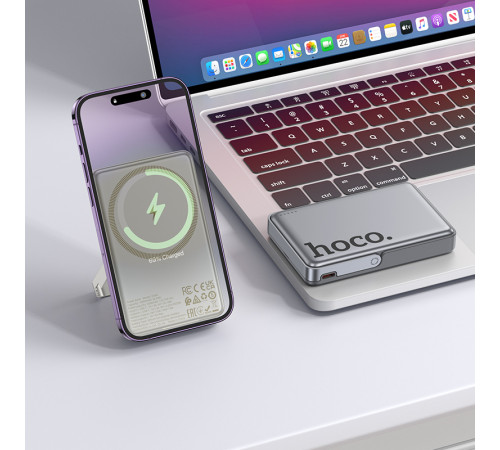 УМБ Power Bank Hoco Q36A Sunlight 10000mAh PD20W+QC3.0 з підставкою та бездротовою зарядкою