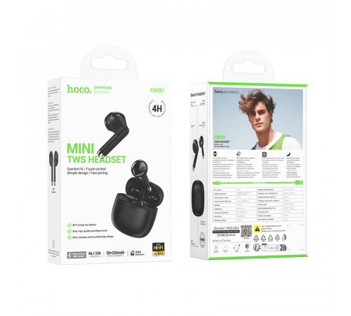 Бездротові навушники Hoco EW201 Graceful BLACK
