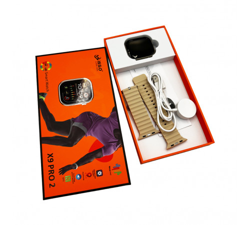 Смарт-годинник W&O X9 Pro2 44mm. 215 mAh. Amoled+IP67 Gold (WOX9P2Gold)