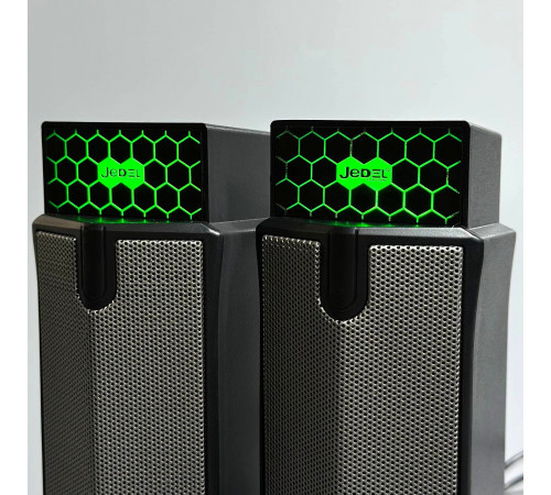 Колонка комп'ютерна Jedel S562 з RGB підсвічуванням (USB+3.5mm) (20,5*10,0*7,0 см)