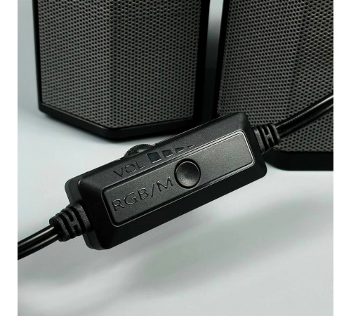 Колонка комп'ютерна Jedel S562 з RGB підсвічуванням (USB+3.5mm) (20,5*10,0*7,0 см)