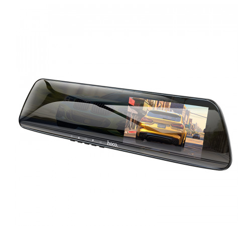 Відеореєстратор HOCO DV4 4.5-inch rearview mirror driving recorder(dual-channel) Black (6942007616782)