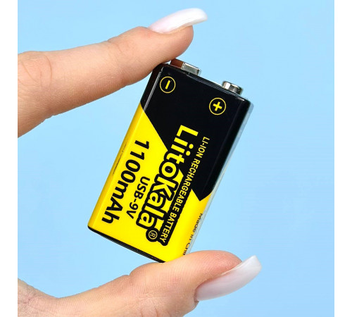 Акумулятор LiitoKala Крона USB-9V, 1100mAh