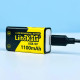 Акумулятор LiitoKala Крона USB-9V, 1100mAh