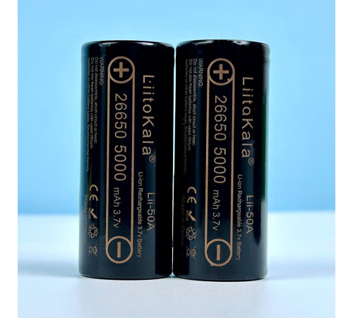 Акумулятор високоструменевий LiitoKala 26650 Lii-50A 5000mAh