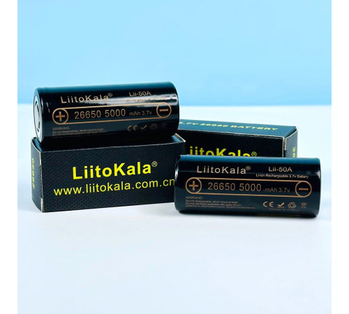 Акумулятор високоструменевий LiitoKala 26650 Lii-50A 5000mAh