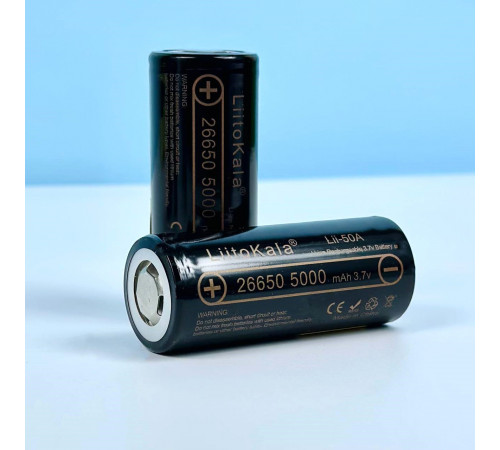 Акумулятор високоструменевий LiitoKala 26650 Lii-50A 5000mAh