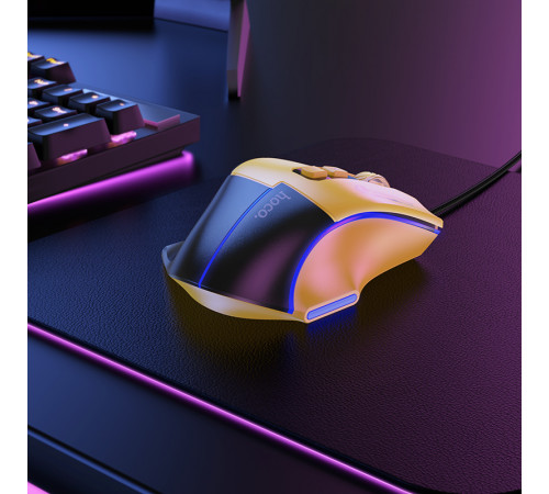 Мишка Games дротова Hoco GM31 Overlord з підсвіткою BLACK-YELLOW