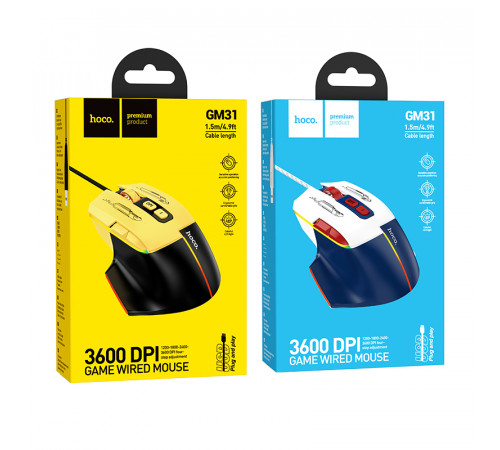 Мишка Games дротова Hoco GM31 Overlord з підсвіткою