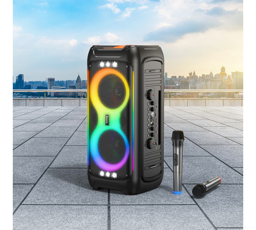 УЦІНКА Портативна колонка Hoco HA9 Kayman з 2-ма мікрофонами (58,8*26,28*27,65 см) (розбитий корпус)