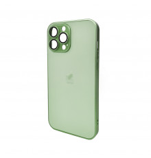 Чохол для смартфона AG Glass Matt Frame Color Logo for Apple iPhone 13 Pro Max Light Green (AGMattFrameiP13PMLGreen)