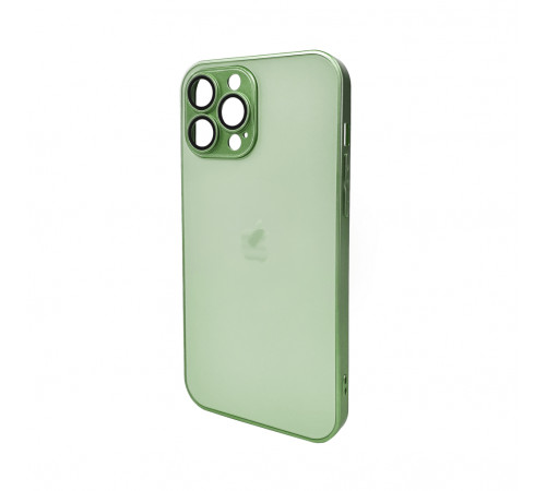Чохол для смартфона AG Glass Matt Frame Color Logo for Apple iPhone 13 Pro Max Light Green (AGMattFrameiP13PMLGreen)