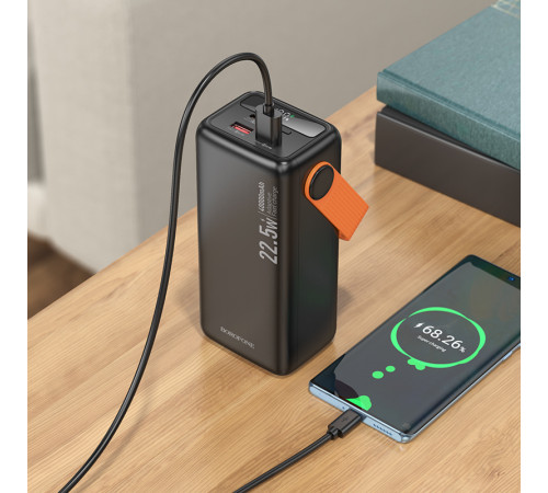 УМБ Power Bank Borofone BJ66 Magnifico 40000mAh PD20W+22.5W (з ліхтарем)