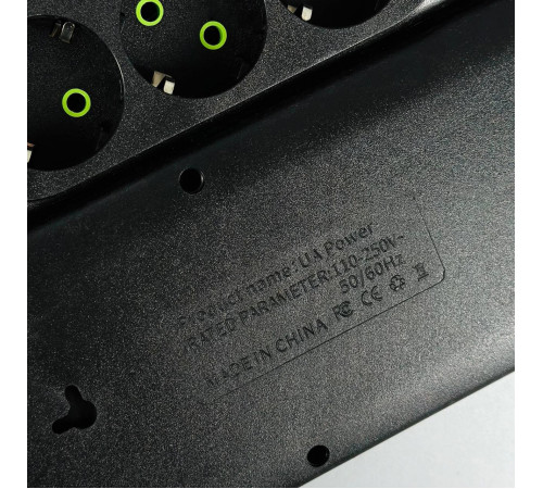 Мережевий подовжувач UA Power F33U 4USB+2Type-C 3.1A 6 розеток 6m