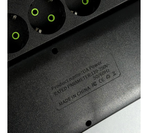 Мережевий подовжувач UA Power F35U 4USB+2Type-C 3.1A 10 розеток 4m