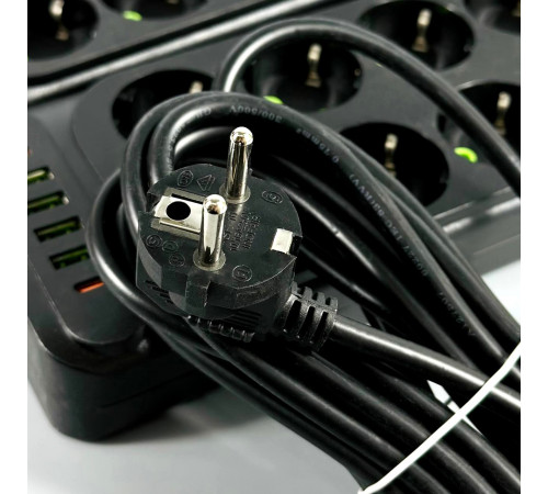 Мережевий подовжувач UA Power F35U 4USB+2Type-C 3.1A 10 розеток 4m