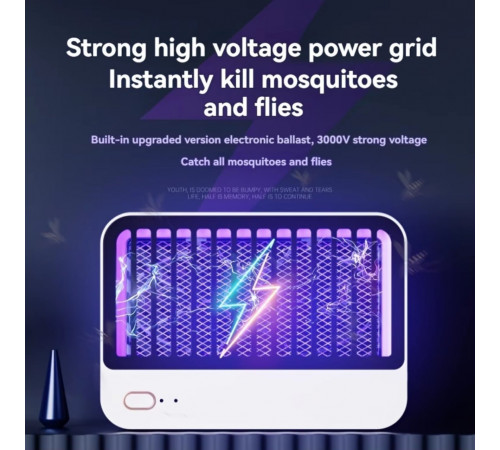 Лампа-пастка від комах RLY-01 1200mAh (з вбуд. акум.) (20,0*28,0*5,0 см)