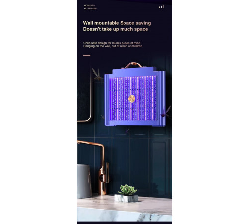 Лампа-пастка від комах ML-S1 1200mAh (з вбуд. акум.) (31,3*26,0 см)