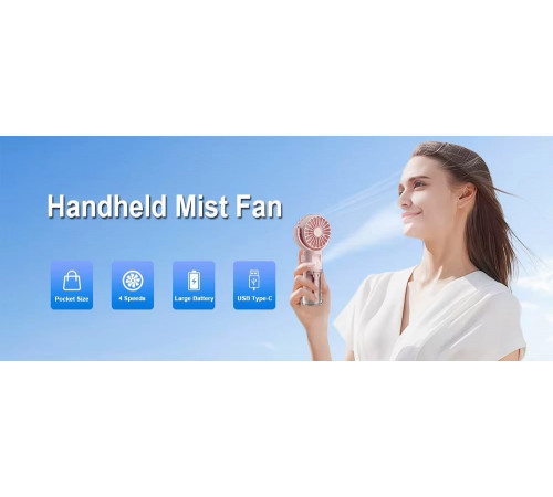 Вентилятор F4 800 mAh з розпилювальним охолодженням (з вбуд. акум.)