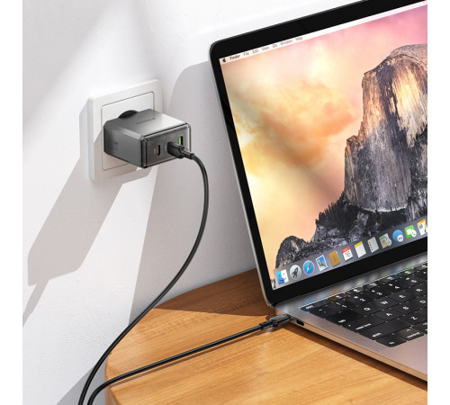 Мережевий зарядний пристрій Borofone BN22 Lena GaN PD65W+22.5W