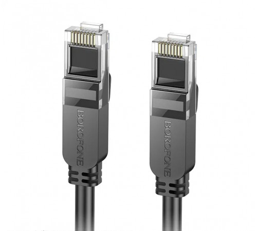 Мережевий кабель BOROFONE BUS01 Category 6 Gigabit network cable(L=10M) Black (6941991103971)